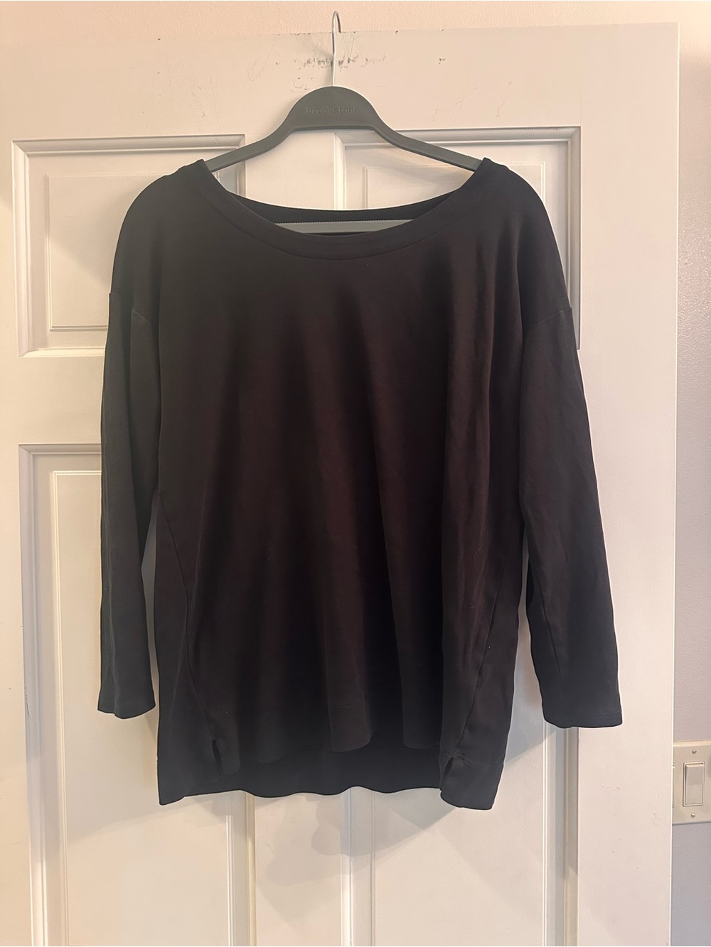 J. Jill Black Relaxed Crewneck Pullover Sweatshirt